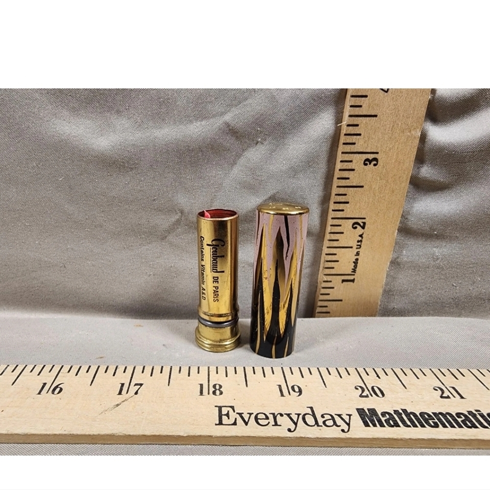 Vintage Lipstick Tube Goubaud de Paris No Color Tag Red New York Empty Tube - Picture 4 of 5
